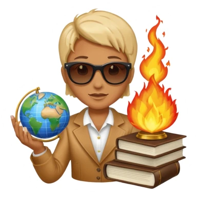 Combine these to make 1. 🌎💎📓🕶️🔥⚖️💲 sticker