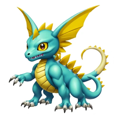 Digimon-Fakémon creature hybrid full body sticker