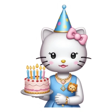 hello kitty birthday Leo rich  sticker