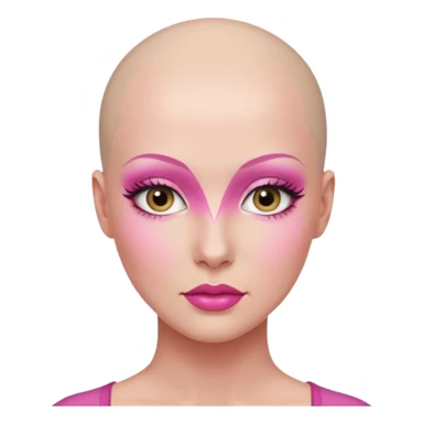 👩‍🦲pink makeup lico sticker
