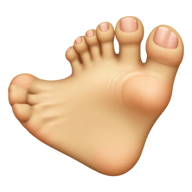 A foot sticking up its middle toe sticker
