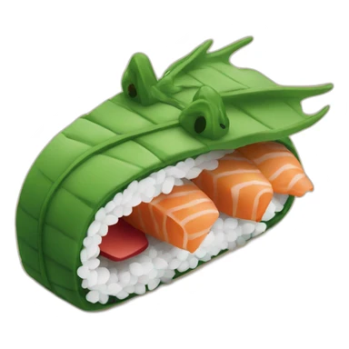 Dragon sushi sticker