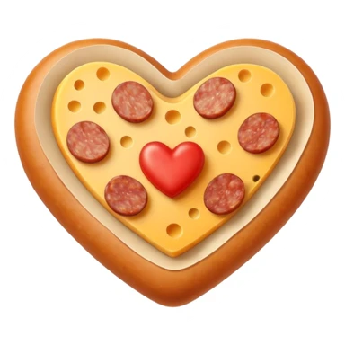 sausage cheese love shape sticker