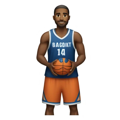 Basketball player in jersey with the surname Podobed sticker