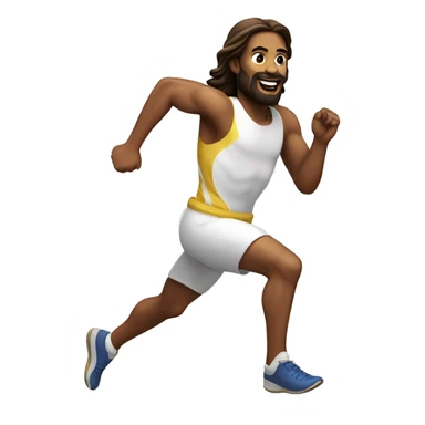 skipping sprint jesus sticker
