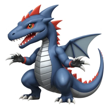 Tyrunt-Garchomp-Aggron-Axew-fusion sticker