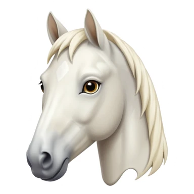 The face of a realistic white horse sticker