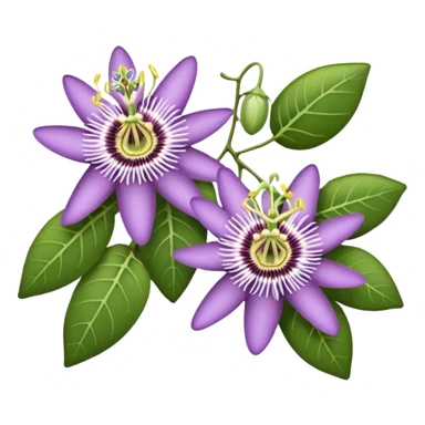 light purple passiflora vines sticker