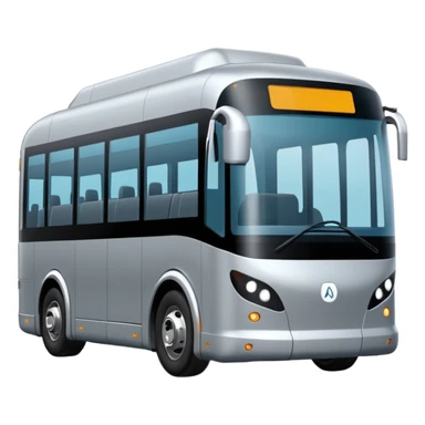 extra large gray Modern autonomous electric bus self driving sticker
