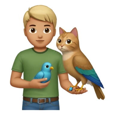a roblox noob with a pet cat bird sticker