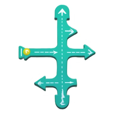 direction sign for road intersection sticker