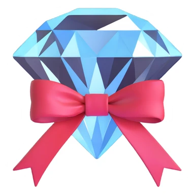 diamond with ribbon sticker