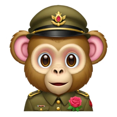Un singe l’animal de couleur rose  sticker