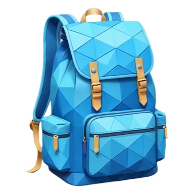 backpackk emoji low poly  sticker