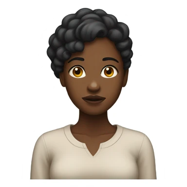 black girl sad sticker