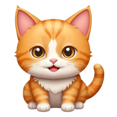 a cute and funny cartoon cat sticker, colorful, exaggerated expression, playful pose, kawaii style, white background, high resolution, chibi style
 sticker
