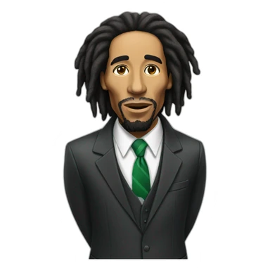 Bob marley as a Wall Street CEO sticker