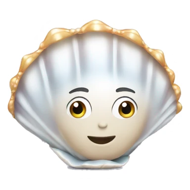 A pearl in shell sticker