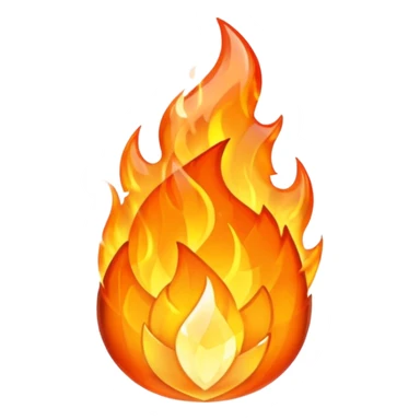 orange crystal fire emoji sticker
