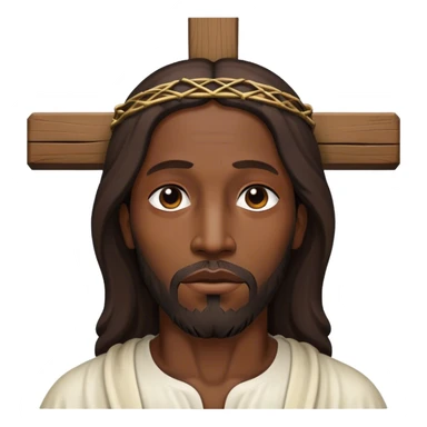 Black Jesus on cross sticker
