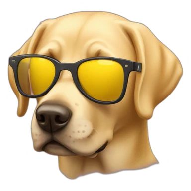 cool labrador yellow sunglasses sticker