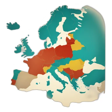 carte de l'europe sans la Turquie sticker