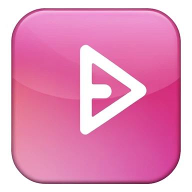 gradient pink play button sticker