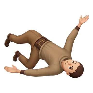 man prostrates himself asking for help sticker