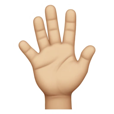 Number 4 in hands signs sticker