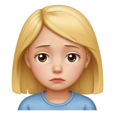 Sad little girl  sticker
