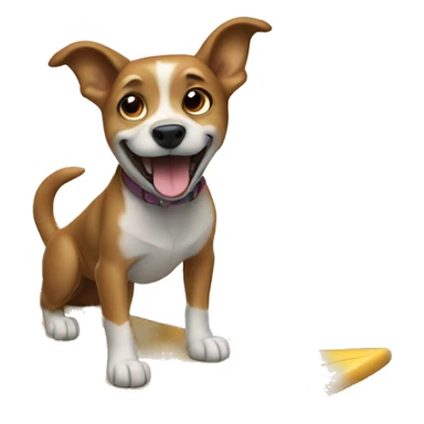 Dog surffing a wave sticker