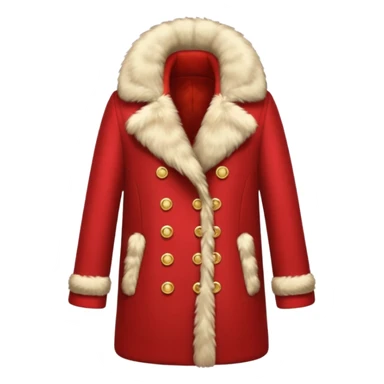 A luxurious fur red coat sticker