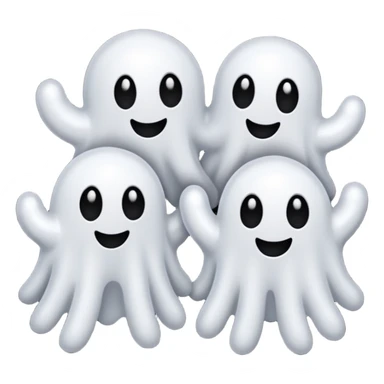 cute halloween ghosts, spiders sticker