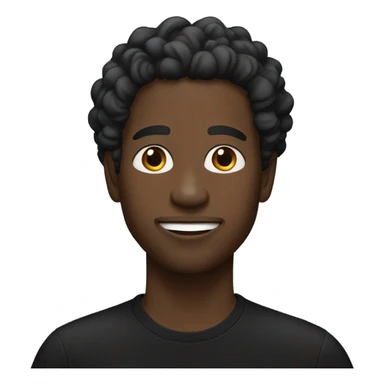 Blac guy with waves and black shirt sticker