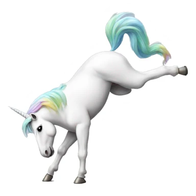 unicorn doing a handstand sticker