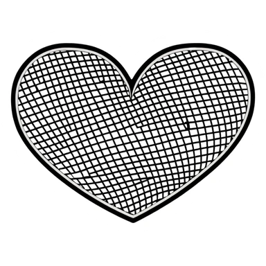 black and white checkered heart sticker