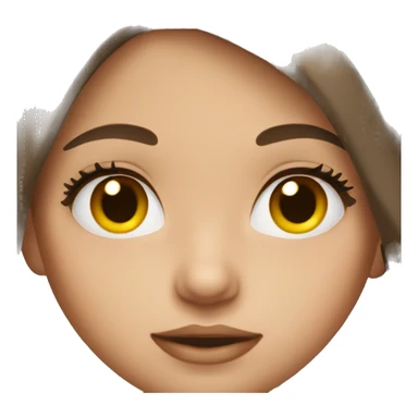 Girl with lashes and brown hair sticker