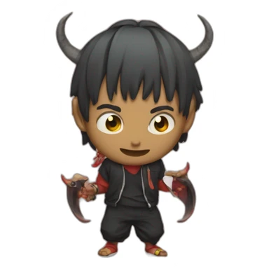 demon japonais rap sticker