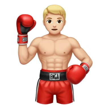 Gota de sangre con cara de enfado y unos guantes de boxeo, que tenga brazos y piernas musculados sticker