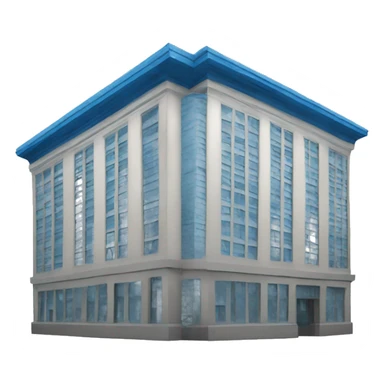 Blue building tall sticker