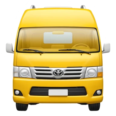 3D emoji of a Peruvian urban toyota hiace sticker
