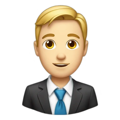 white boy wearing a shirt and tie sticker