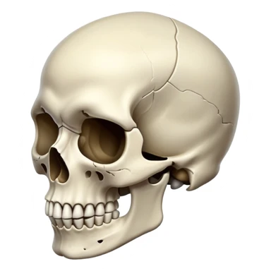 Skull with an abnormally large jawline sticker