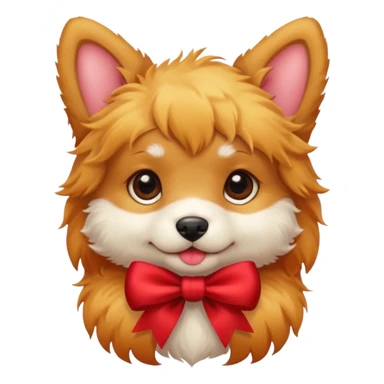 Cute puppy with bow sticker