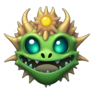 alien dragon star sticker
