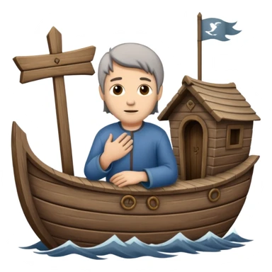 noah on his arc sticker