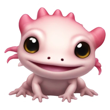 adorable cute artistic axolotl  sticker