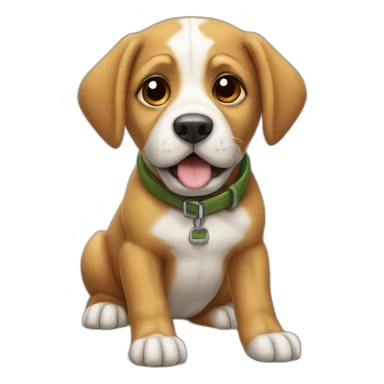 Chien sur tortue sticker