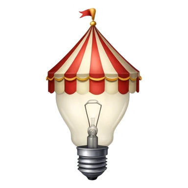 Vintage circus lightbulbs sign sticker