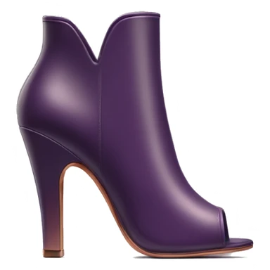 Realistic Isolated pair of dark purple to light purple with rose gold front facing peep toe ankle bootie boots.  sticker